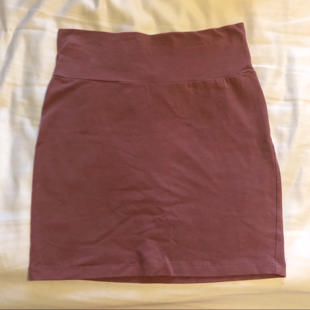 Mauve Pencil Miniskirt